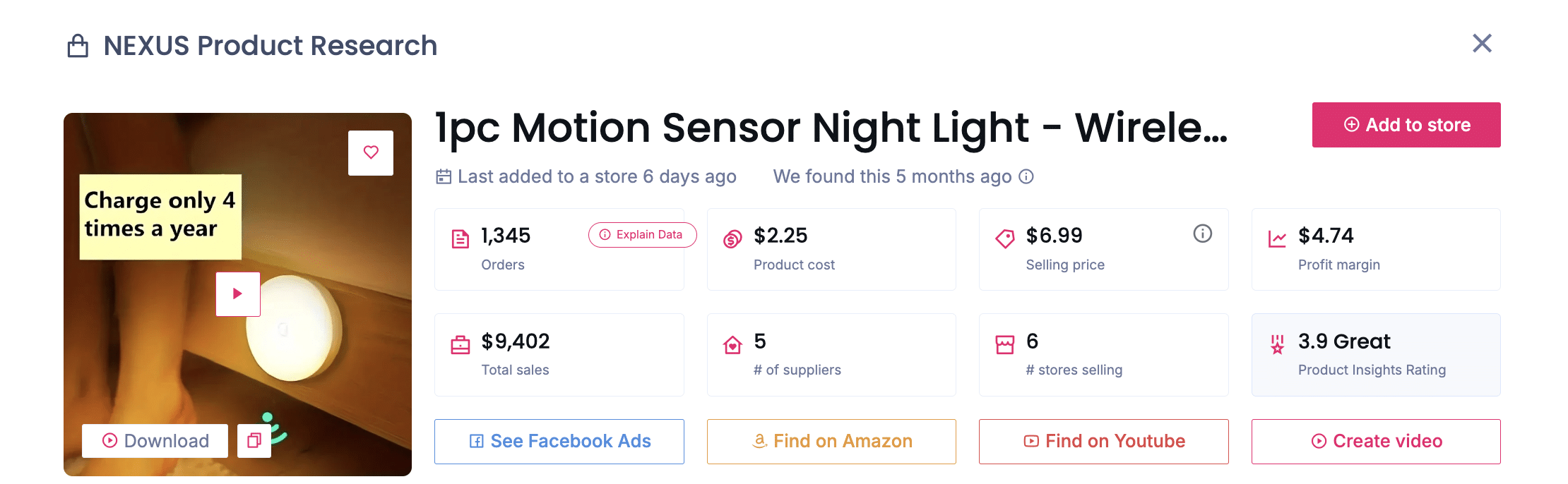 Motion Sensor Night Light